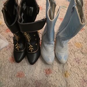 Disney Black and Light Blue Heeled Boots